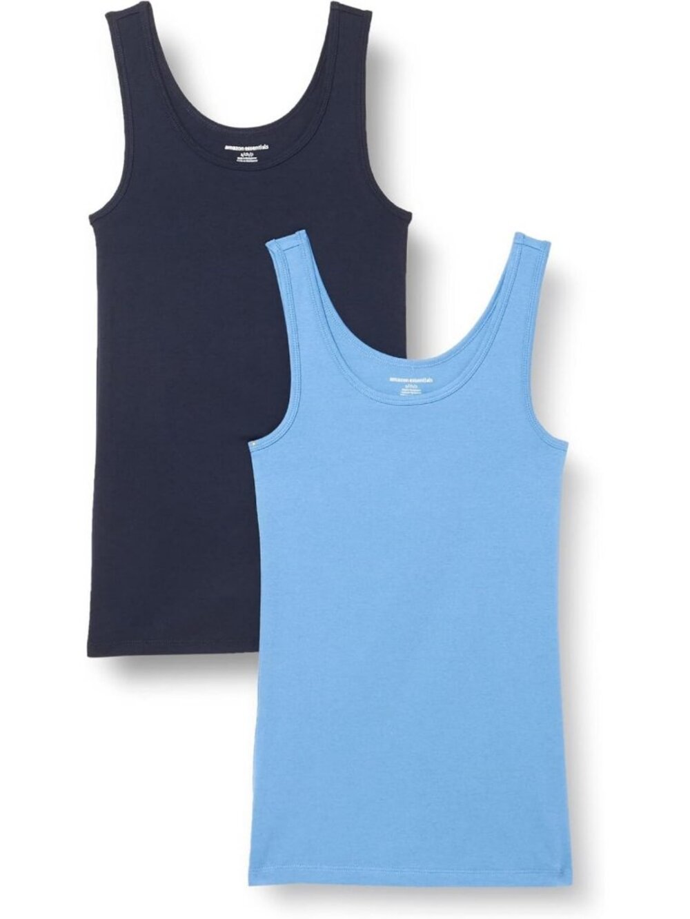 Slim-Fit Ribbed Scoop Neck Tank Tops - 2 Pack, Casual Essential for Layering